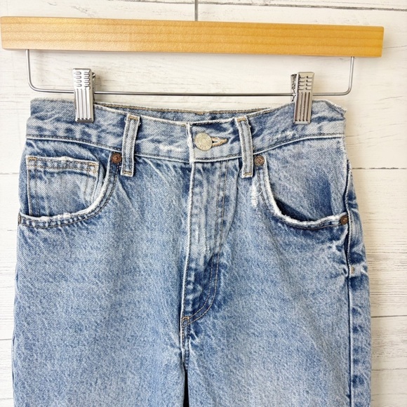 Zara High Rise Wide Leg Ripped Light Wash Jeans - Blogger Favourite 0 - Picture 4 of 14